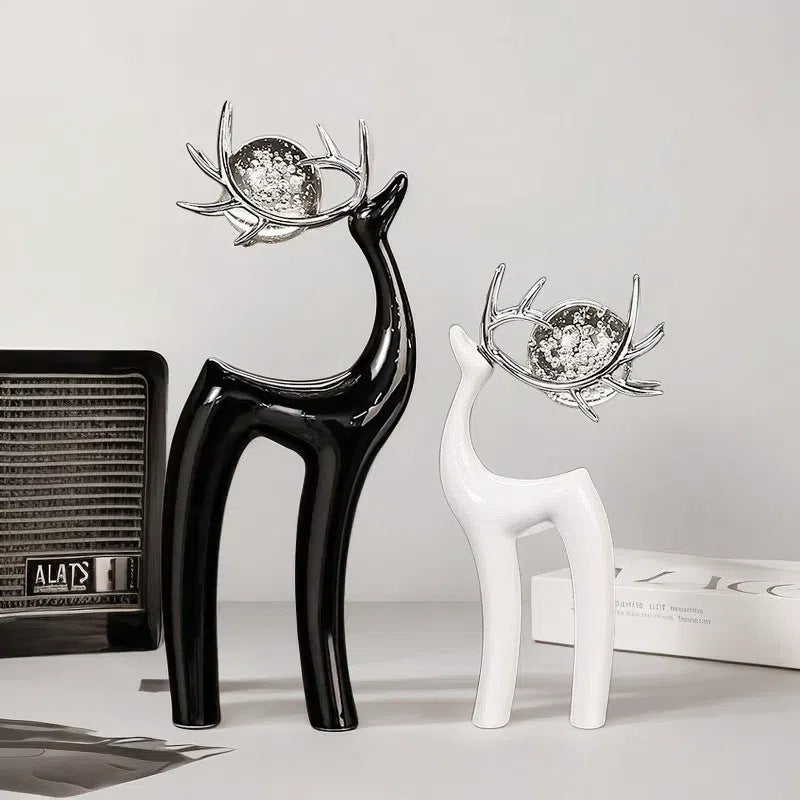 Ornaments: fawn, light luxury, high-end, high-end living room, wine cabinet, TV cabinet, home decorations, modern Fulu double to
