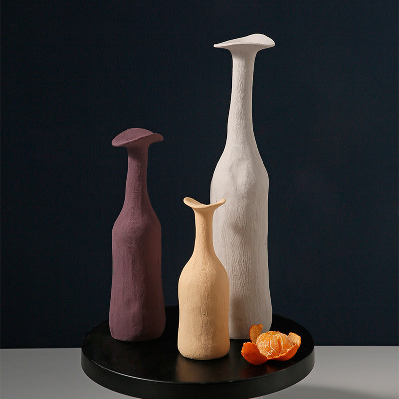Bei Hanmei's creative texture, ceramic vase ornaments, high-end flower arrangement, living room, home furnishing, homestay decoration, cross-border hot