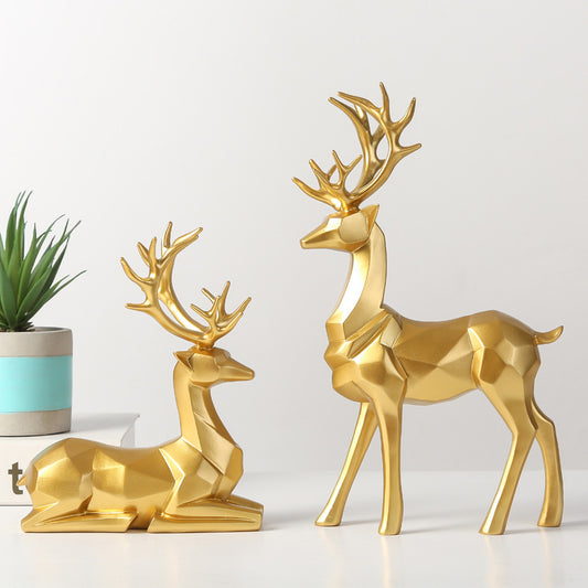 Nordic style modern origami elk ornaments living room TV cabinet wine cabinet moving housewarming gifts home decorations