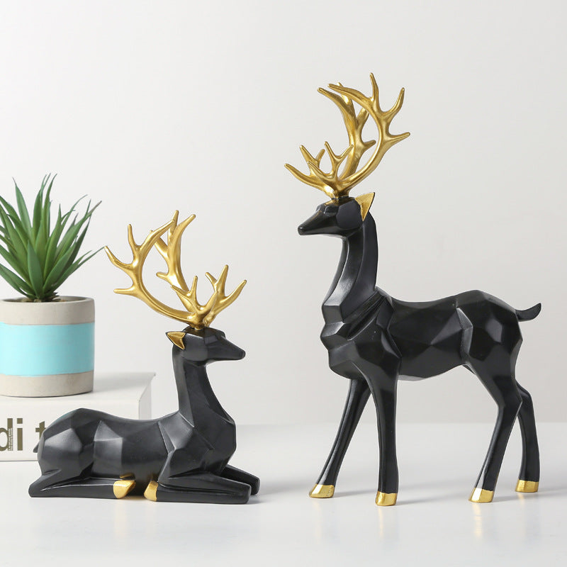 Nordic style modern origami elk ornaments living room TV cabinet wine cabinet moving housewarming gifts home decorations