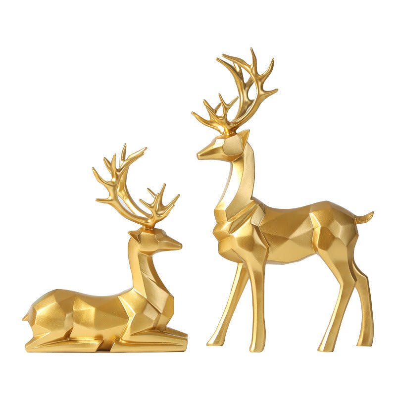 Nordic style modern origami elk ornaments living room TV cabinet wine cabinet moving housewarming gifts home decorations