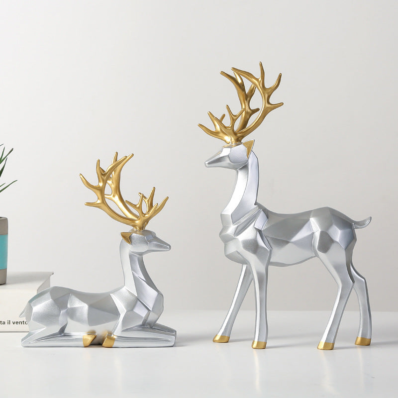 Nordic style modern origami elk ornaments living room TV cabinet wine cabinet moving housewarming gifts home decorations