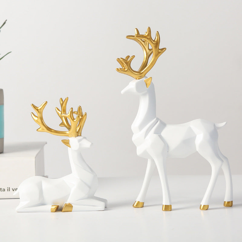 Nordic style modern origami elk ornaments living room TV cabinet wine cabinet moving housewarming gifts home decorations