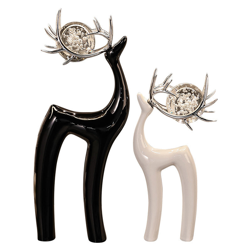 Ornaments: fawn, light luxury, high-end, high-end living room, wine cabinet, TV cabinet, home decorations, modern Fulu double to