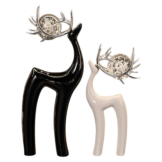 Ornaments: fawn, light luxury, high-end, high-end living room, wine cabinet, TV cabinet, home decorations, modern Fulu double to