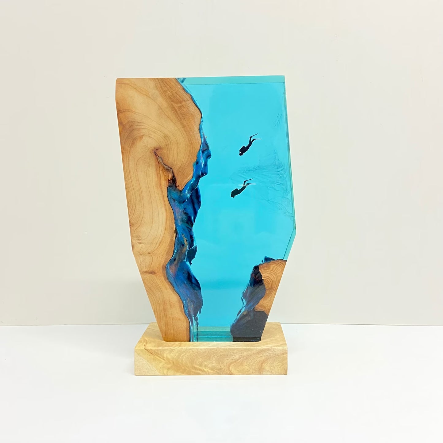 Diver Night Light, Personalized Entryway Decorations, Slightly Flawed Resin Artwork